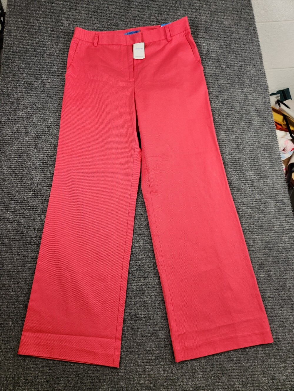 J.Mclaughlin Brock Long Bottoms Pants Size 8 Rose Solid Linen Blend Wide Leg NWT